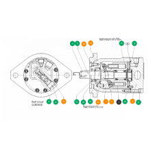 Motor hidráulico de pistón axial de la serie Rexroth A10FM A10FM14 A10FM18 A10FM21 A10FM23 A10FM14-52R-VCC66N002